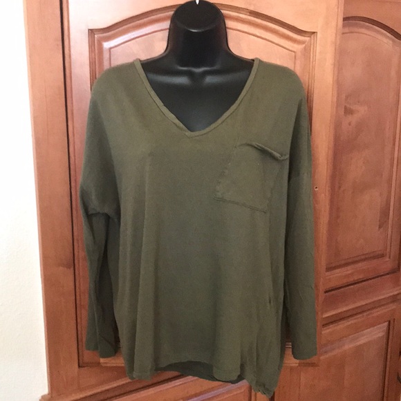 Zara Trafaluc Green Long Sleeve Shirt - Picture 1 of 3